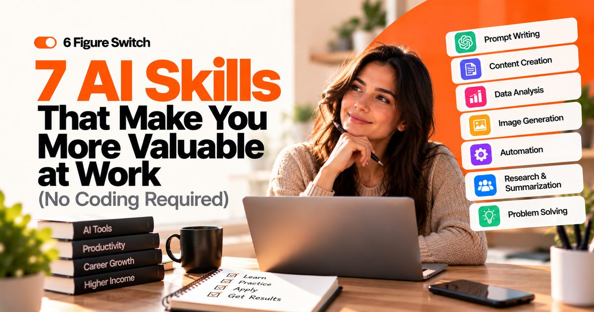 7 AI Skills That Make You More Valuable at Work (No Coding Required)